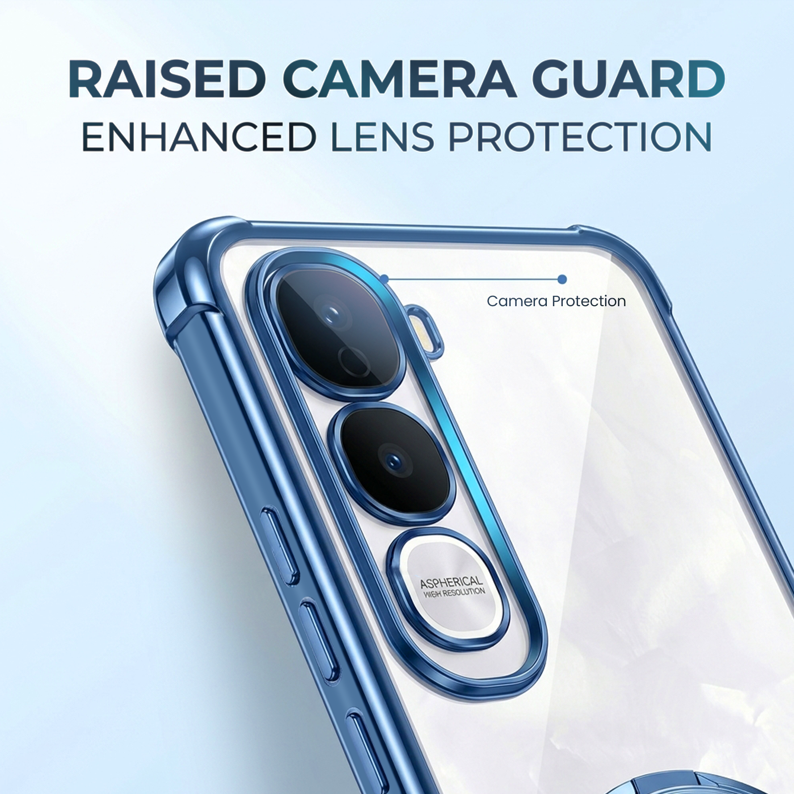 Vivo Y400 Pro 5G Original Luxury Magnifier Ring Stand Shockproof Airbags Corner Case
