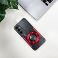 Samsung Galaxy A55 5G Original Luxury Aluminium Metal Magnifier Ring Stand Case