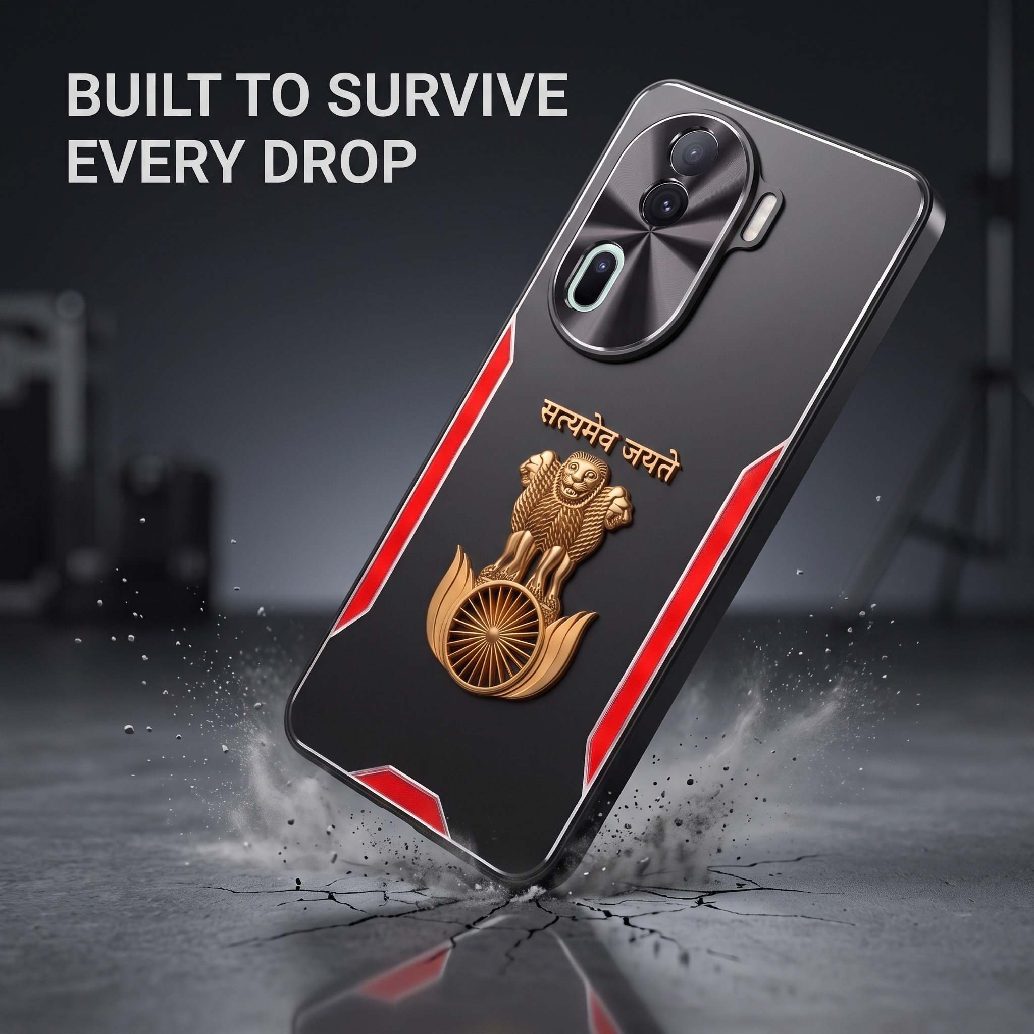 Oppo Reno 11 Pro 5G Satyamev Jayate 3D Metal Aluminium Back Case