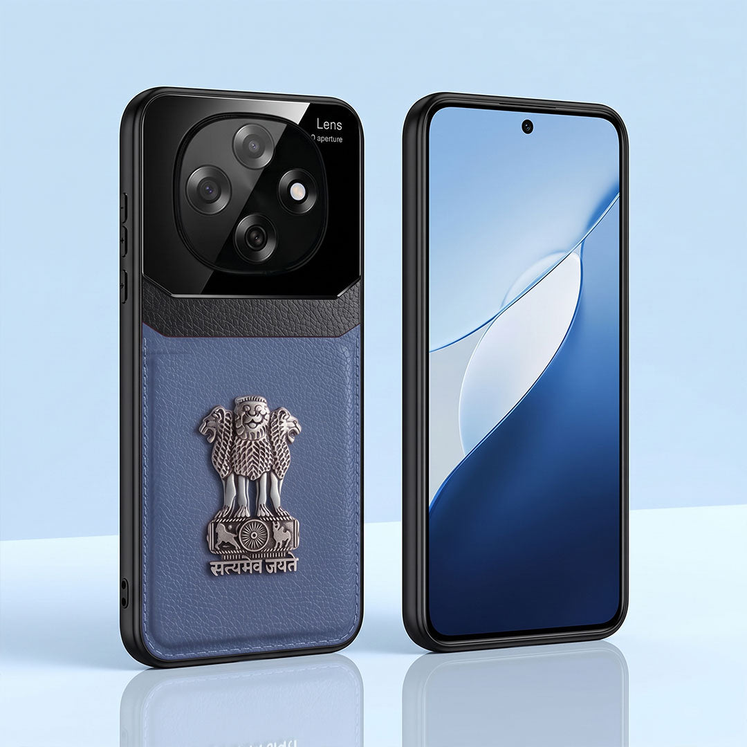Oppo F31 Pro 5G Satyamev Jayate 3D Metal Leather Back Case