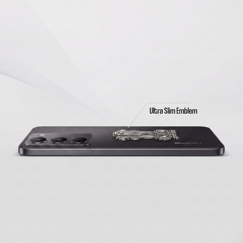 Realme 14X 5G Compatible Satyamev Jayate 3D Metal Emblem Sticker