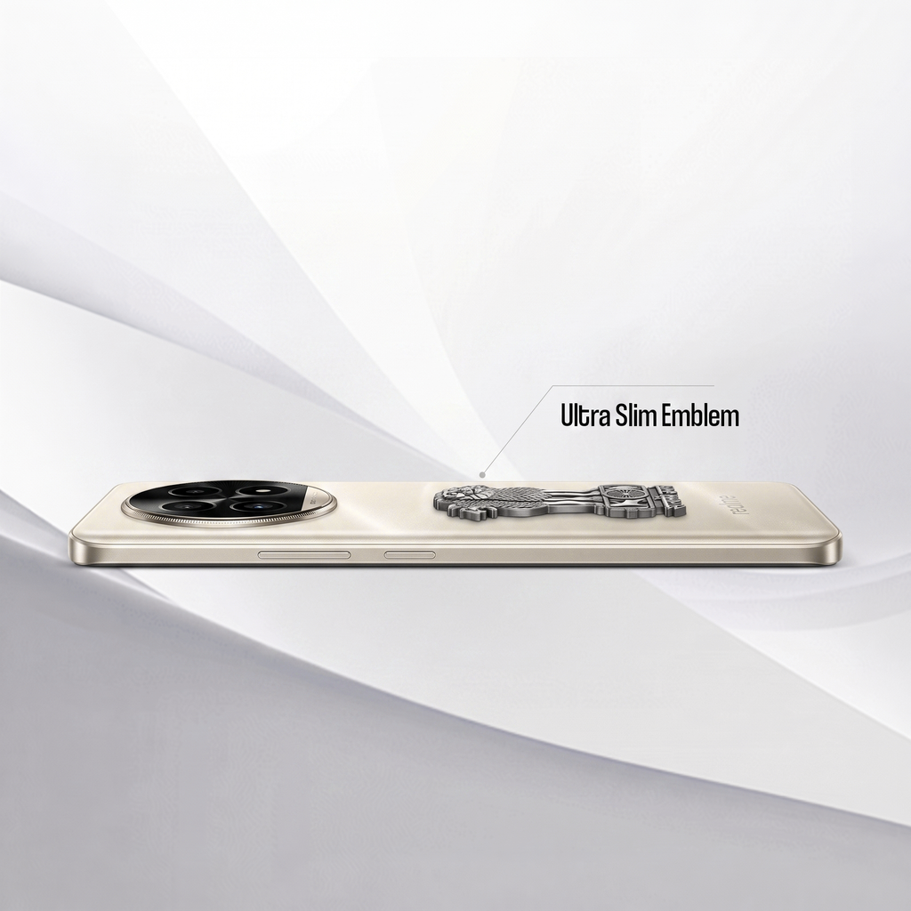 Realme 13 Pro+ 5G Compatible Satyamev Jayate 3D Metal Emblem Sticker