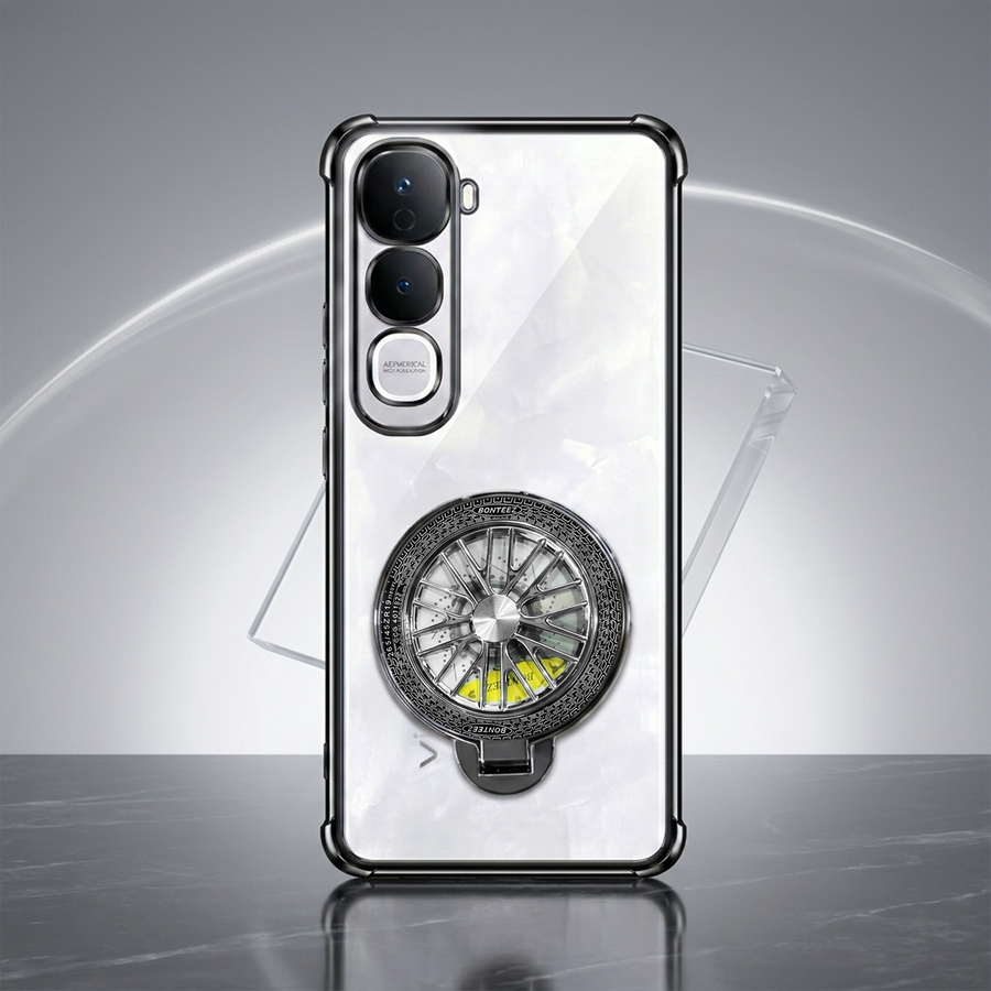 Vivo Y400 Pro 5G Premium Stress Buster Wheel Rotating Shockproof Airbags Case