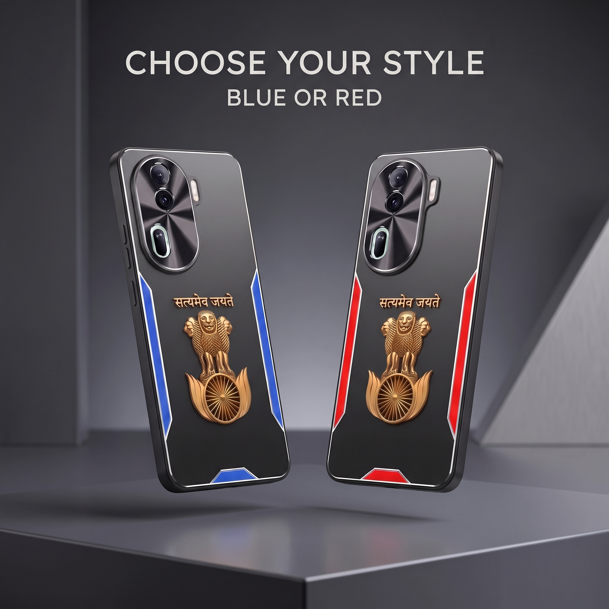 Oppo Reno 11 Pro 5G Satyamev Jayate 3D Metal Aluminium Back Case