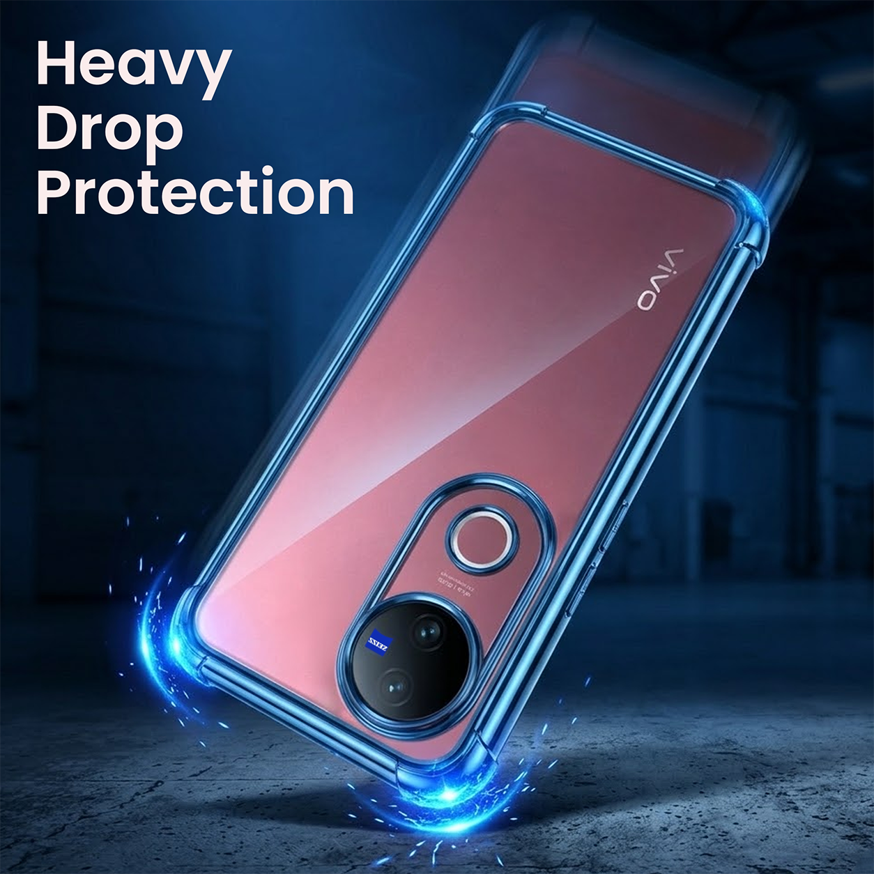 Vivo V50 5G Anti-Yellow Electroplating Transparent Airbags Case