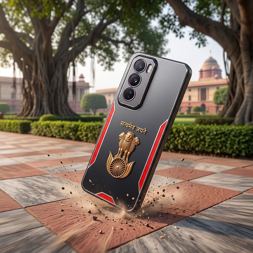 Oppo Reno 12 Pro 5G Satyamev Jayate 3D Metal Aluminium Back Case