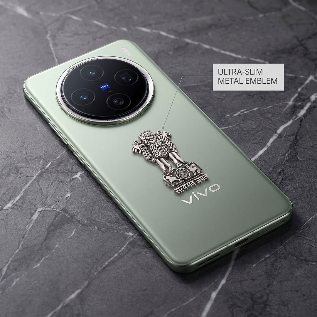 Vivo X100 5G Compatible Satyamev Jayate 3D Metal Emblem Sticker