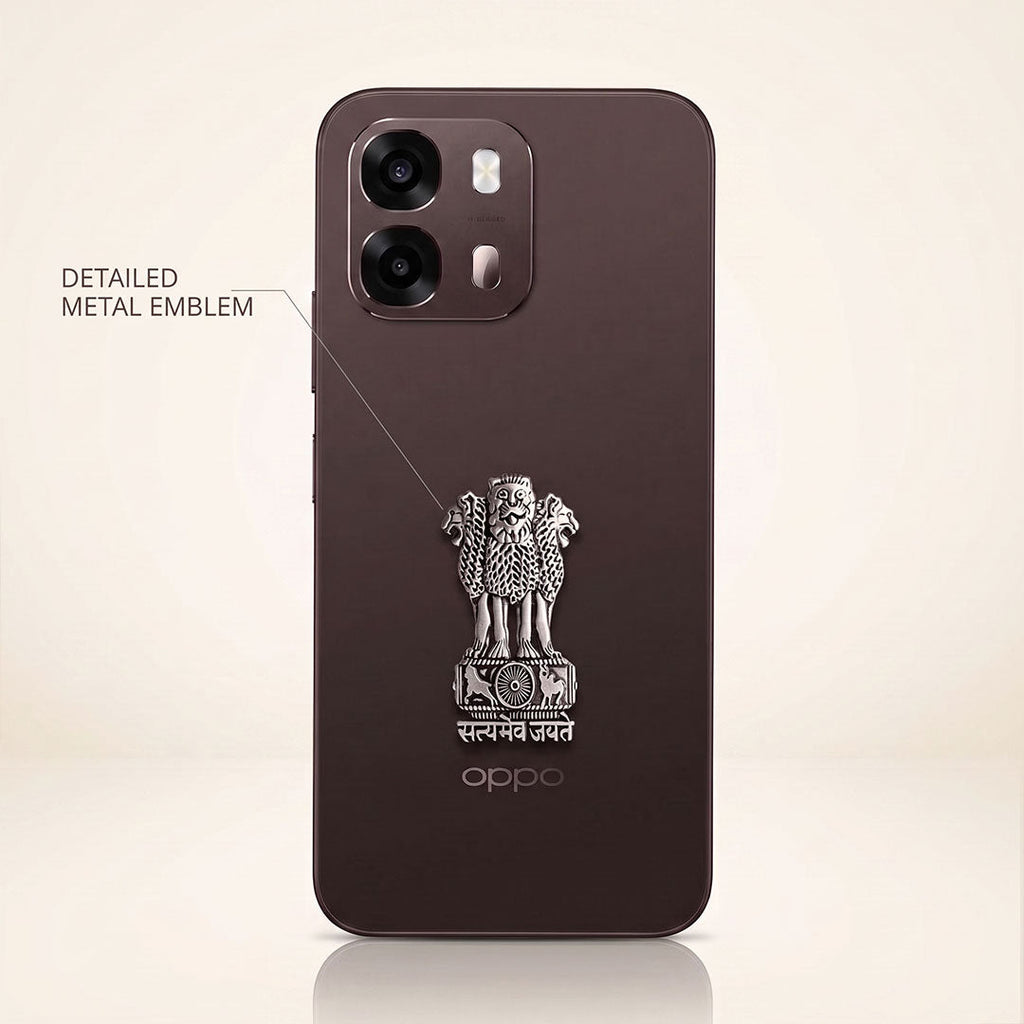 Oppo A6 Pro 5G Compatible Satyamev Jayate 3D Metal Emblem Sticker