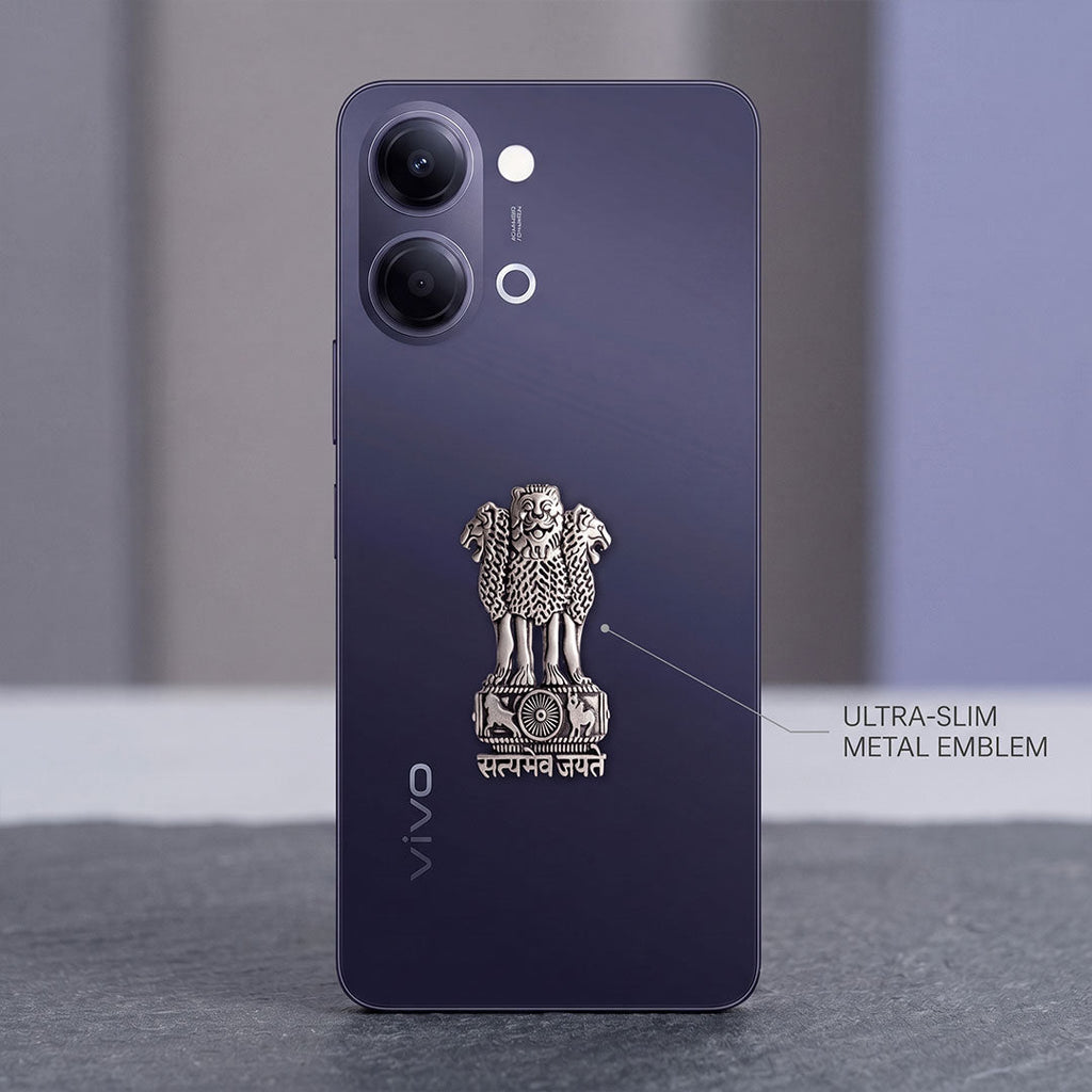 Vivo Y05 5G Compatible Satyamev Jayate 3D Metal Emblem Sticker