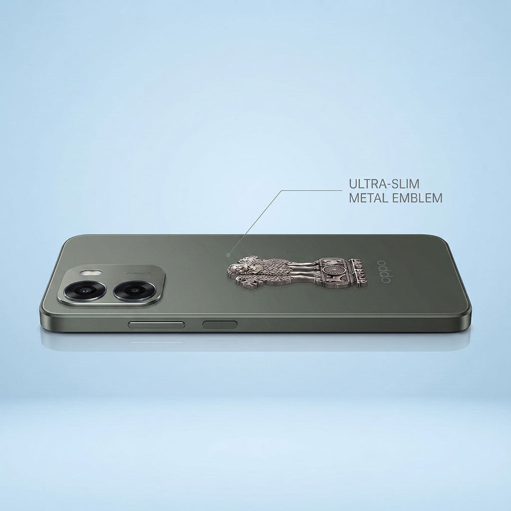 Oppo A6x 5G Compatible Satyamev Jayate 3D Metal Emblem Sticker