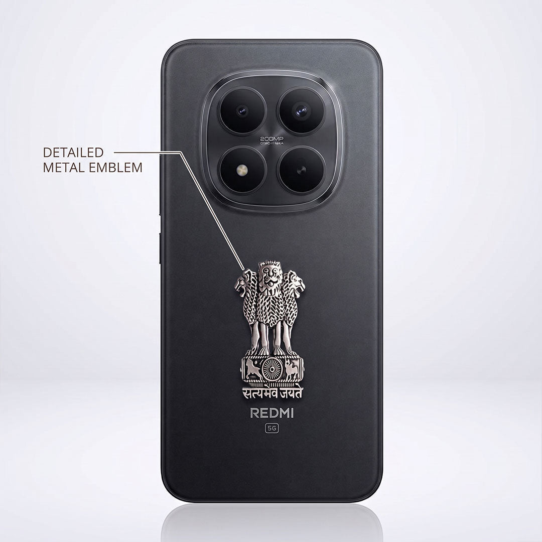 Redmi Note 15 Pro+ 5G Compatible Satyamev Jayate 3D Metal Emblem Sticker