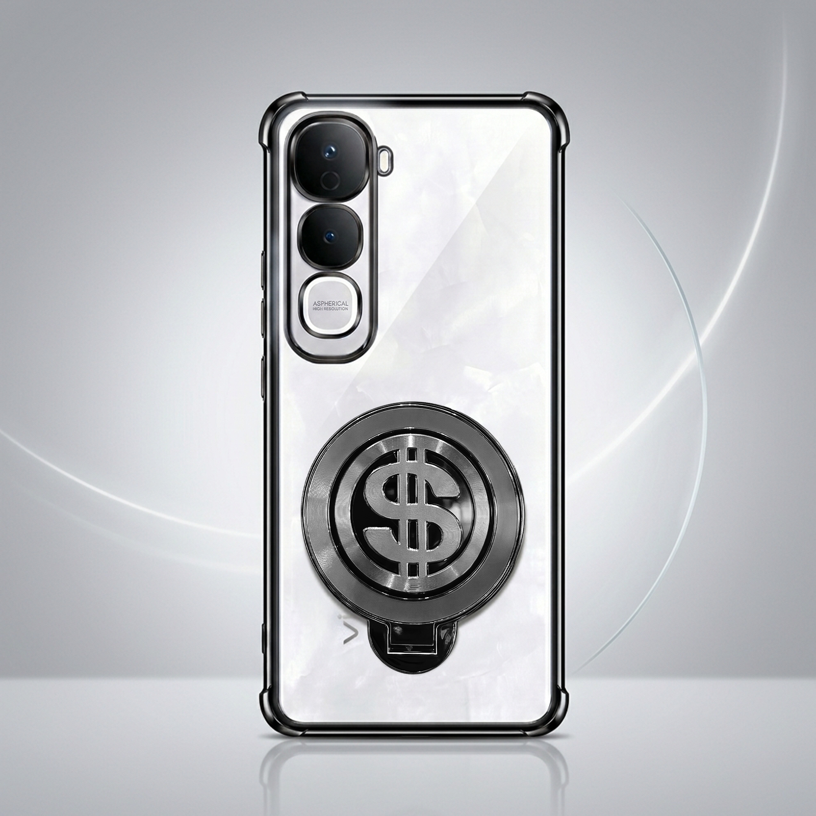 Vivo Y400 Pro 5G Four Corner Airbags 100% Original Astro Money Magnet Rotating Dollar Case