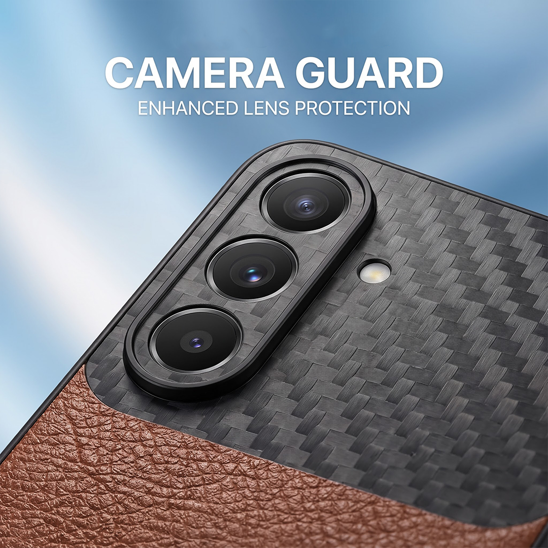 Samsung Galaxy A27 5G Carbon Fiber Heat Dissipation Leather Hybrid Phone Case
