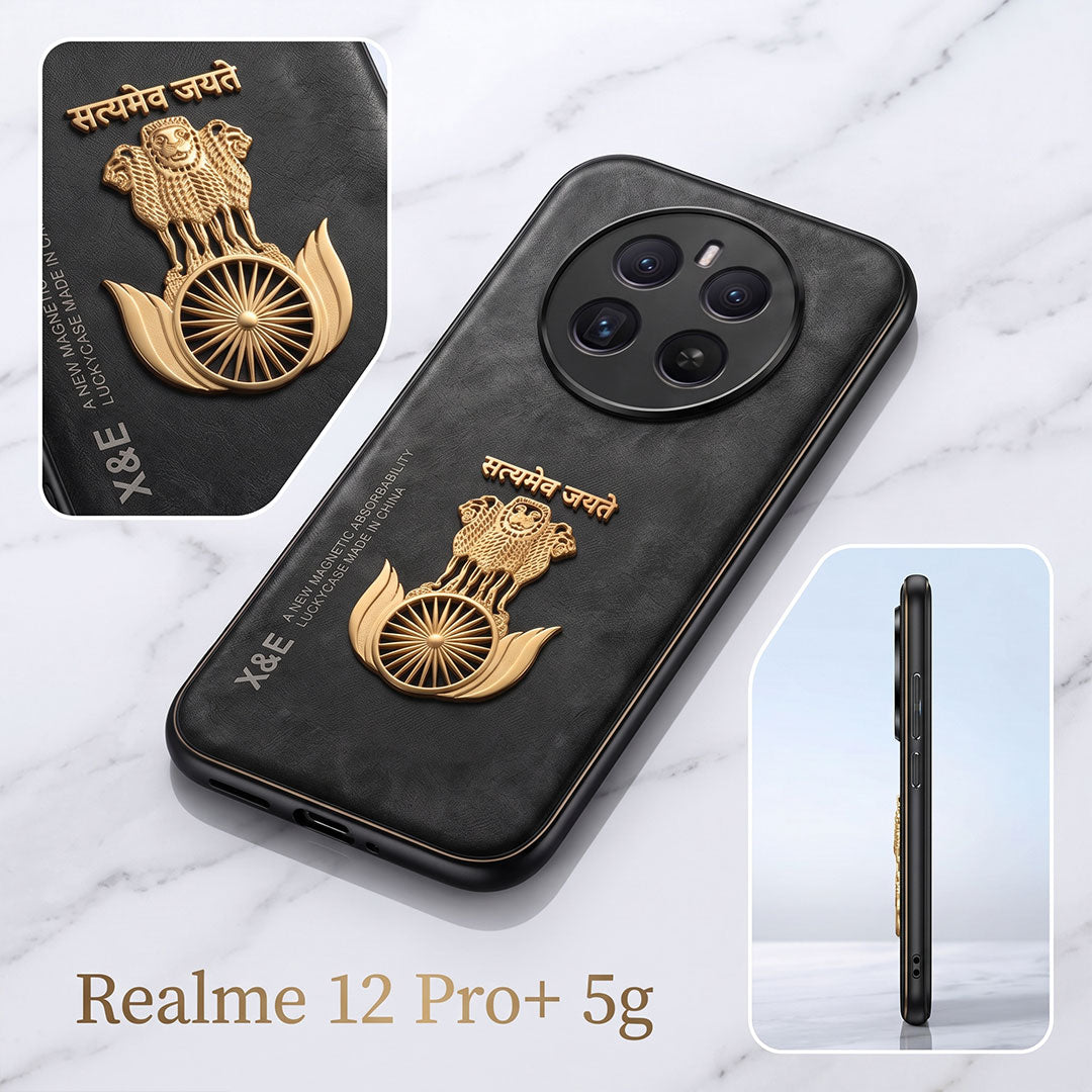 Realme 12 Pro+ 5G Satyamev Jayate Comfortable Leather Phone Case