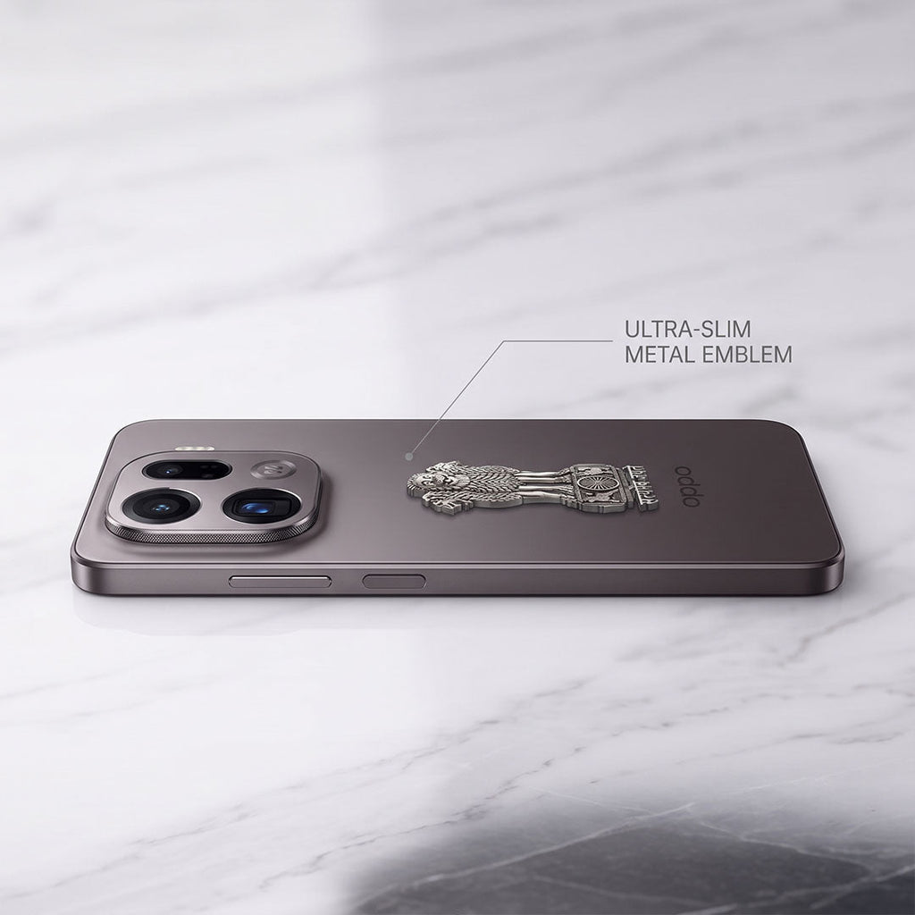 Oppo Find X9 Pro 5G Compatible Satyamev Jayate 3D Metal Emblem Sticker