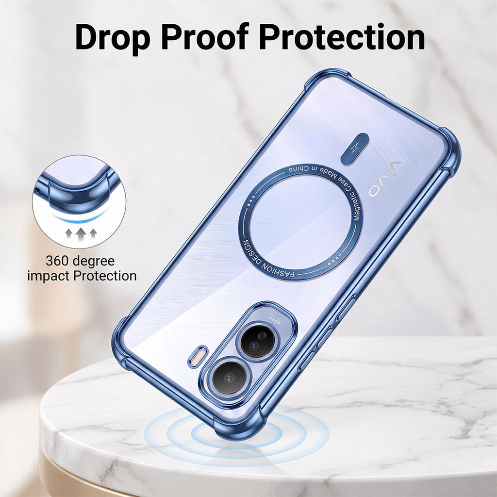 Vivo T5 Pro 5g Premium Magnetic MagSafe Shockproof Airbag Case