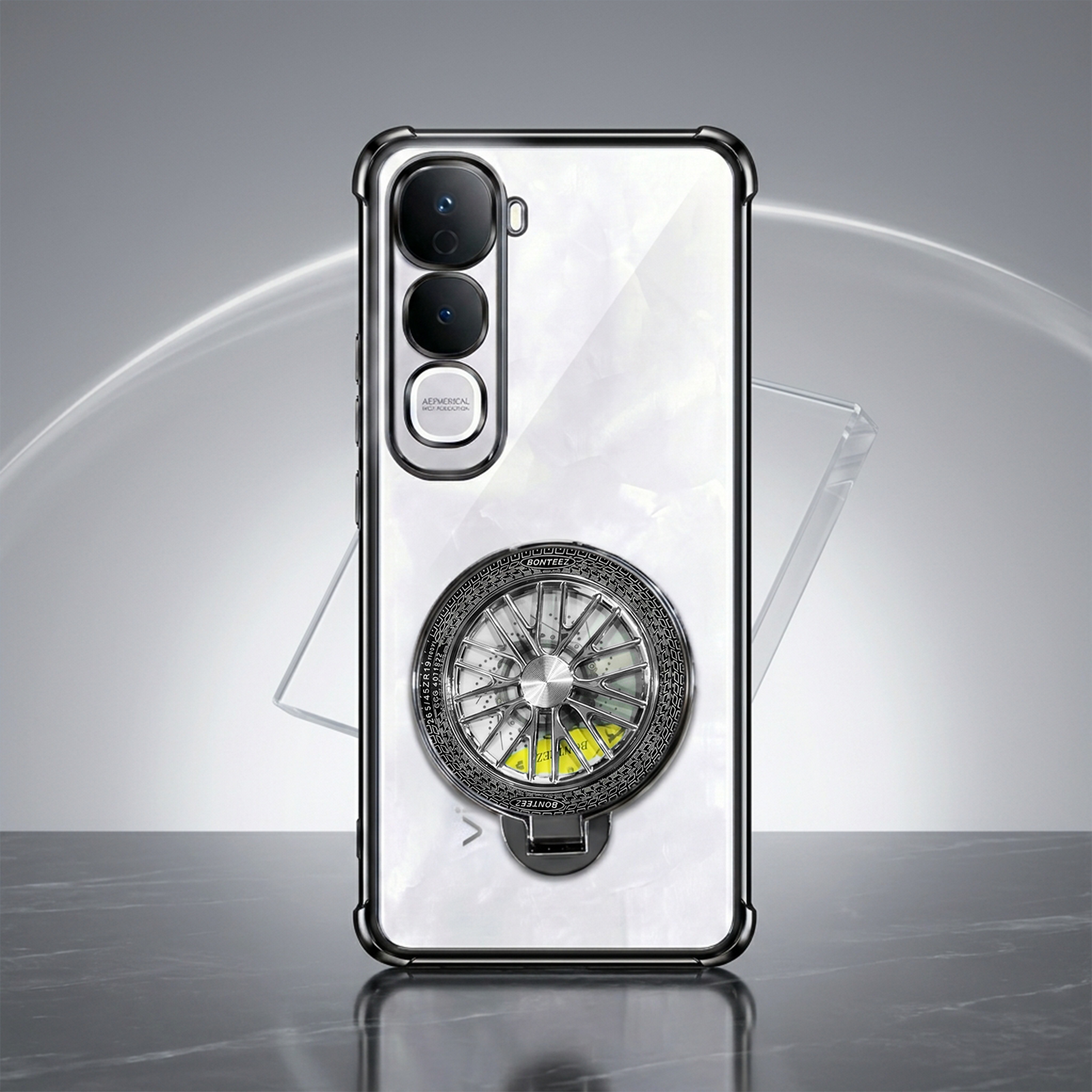 Vivo Y400 Pro 5G Premium Stress Buster Wheel Rotating Shockproof Airbags Case