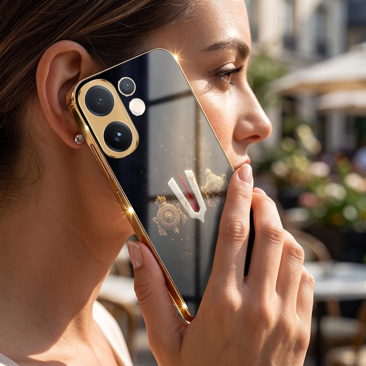 Vivo T4 Pro 5G Royal Heritage Edition Gold Electroplated Glass Phone Back Case