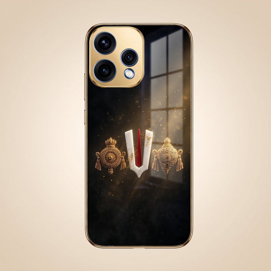 Oppo Reno 15 5G Royal Heritage Edition Gold Electroplated Glass Phone Back Case