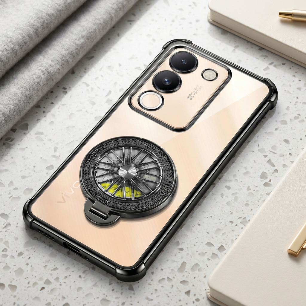 Vivo Y200 5G Premium Stress Buster Wheel Rotating Shockproof Airbags Case