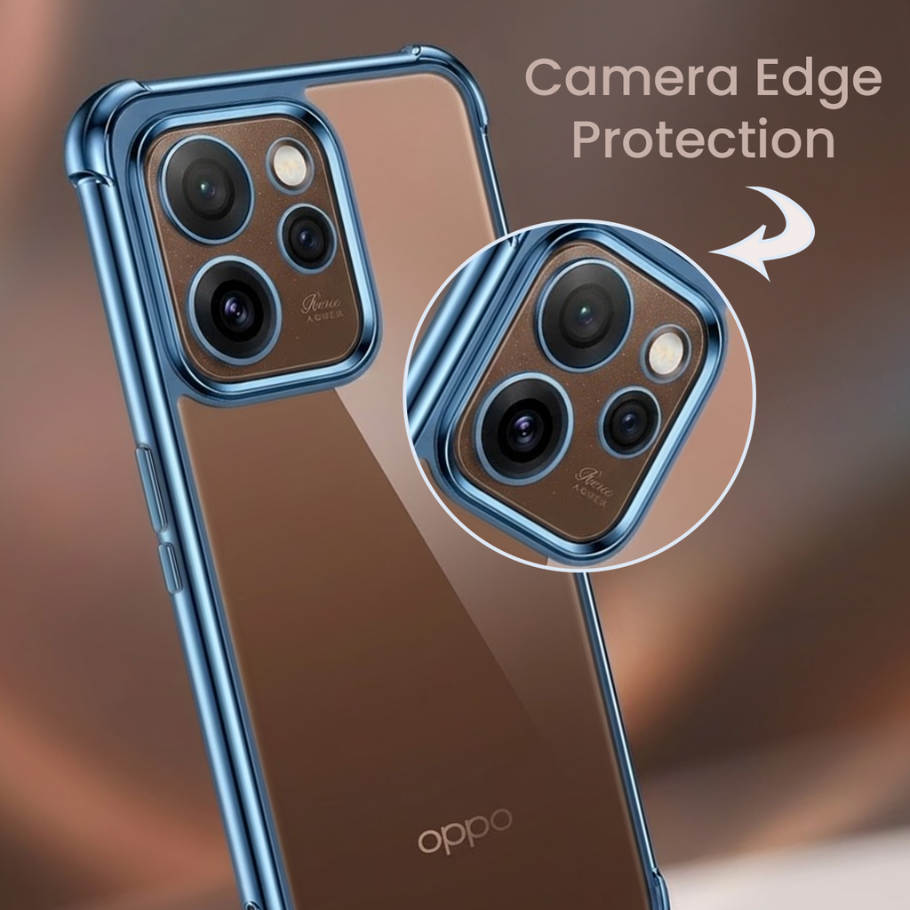 Oppo Reno 15 Pro Mini 5G Anti-Yellow Electroplating Transparent Airbags Case