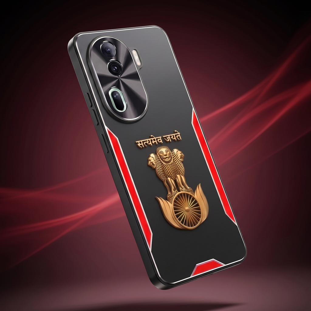 Oppo Reno 11 Pro 5G Satyamev Jayate 3D Metal Aluminium Back Case