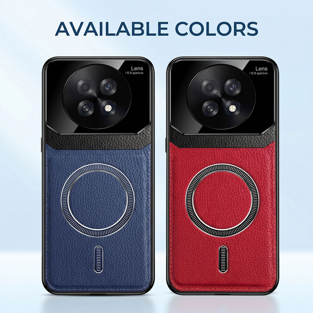 Oppo F31 Pro Plus 5G Premium Magsafe Magnetic Leather Lens Protective Case