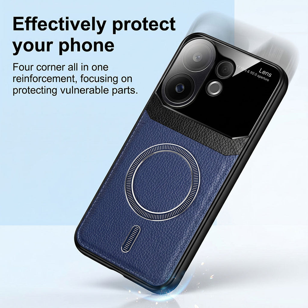 Vivo V60 5G Premium Magsafe Magnetic Leather Lens Protective Case