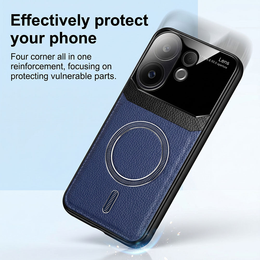 Vivo V60 5G Premium Magsafe Magnetic Leather Lens Protective Case