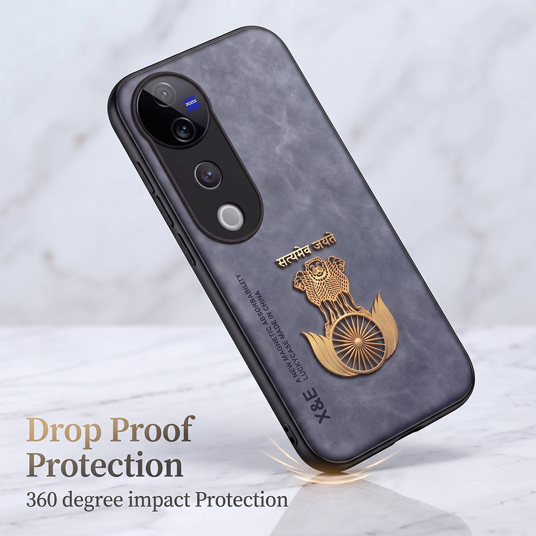 Vivo V40 Pro 5G Satyamev Jayate Comfortable Leather Phone Case