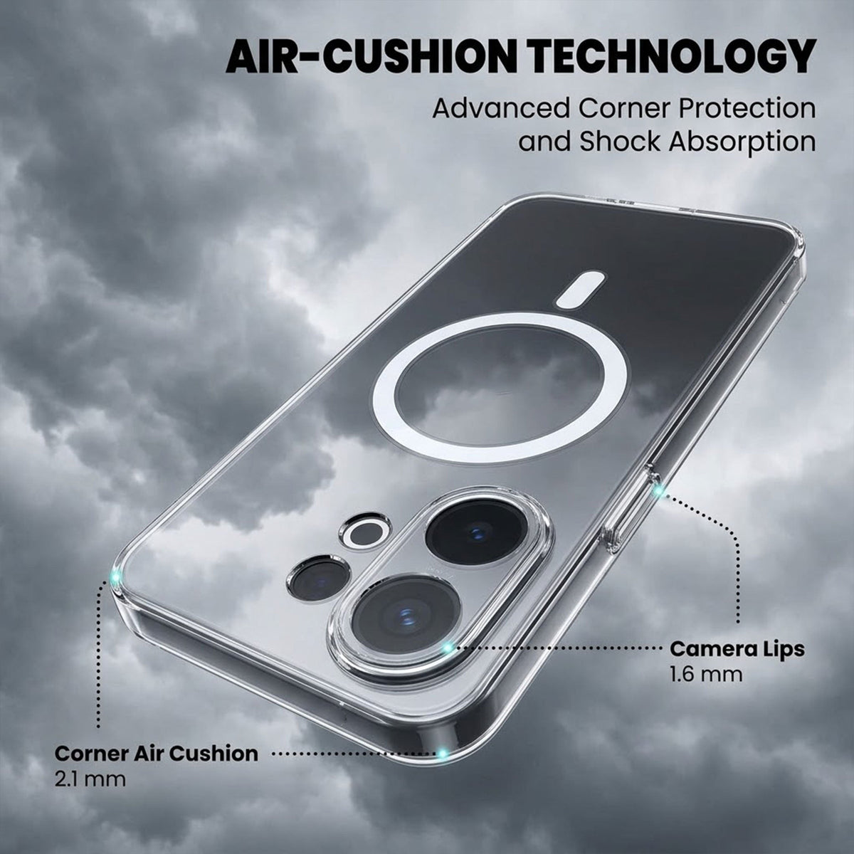 Vivo V60 5G Clear Anti-Yellow MagSafe Protective Case