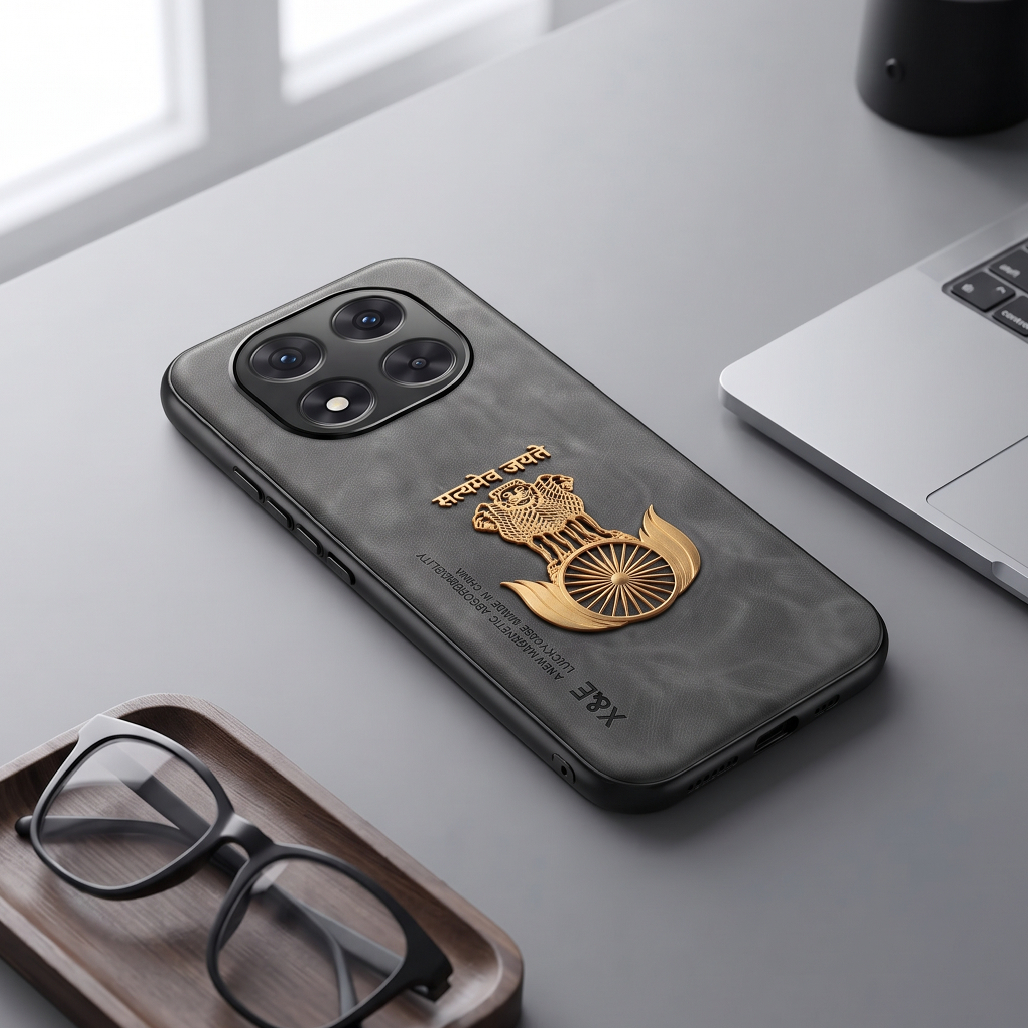 Redmi Note 14 Pro+ 5G Satyamev Jayate Comfortable Leather Phone Case