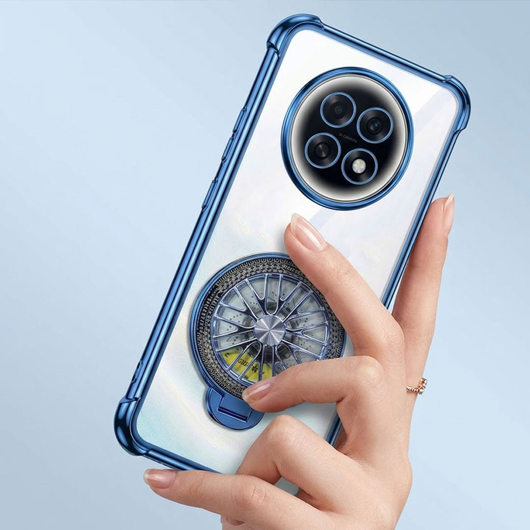 Oppo F31 Pro+ 5G Premium Stress Buster Wheel Rotating Shockproof Airbags Case (Buy 1 Get 1 Free Surprise Cover)