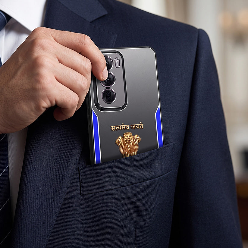 Oppo Reno 12 Pro 5G Satyamev Jayate 3D Metal Aluminium Back Case