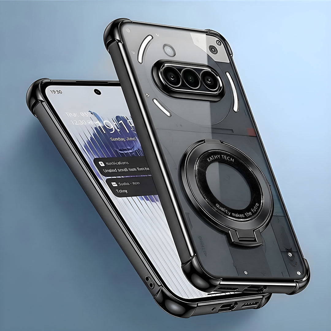 Nothing Phone 3a 5G Original Luxury Magnifier Ring Stand Shockproof Airbags Corner Case