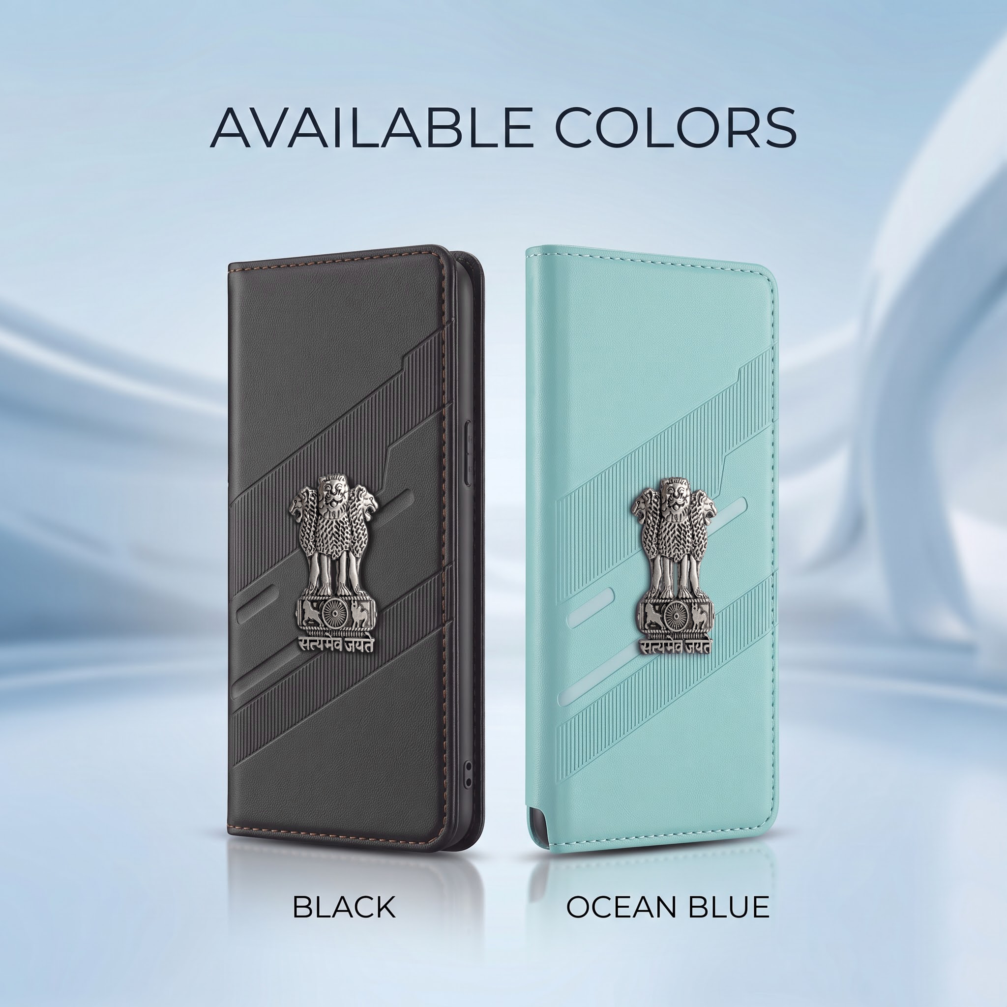 Vivo T4 5G Satyamev Jayate 3D Emblem Magnetic Flip Wallet Case