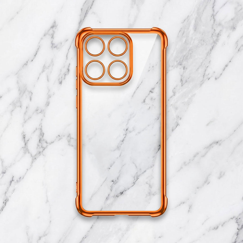 Motorola Edge 60 Pro 5G Premium Shockproof Transparent Airbag Cosmic Orange Case