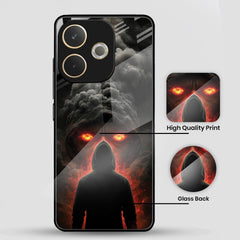 Oppo A5 Pro 5G Premium Acrylic Shockproof Glass Back Case (Dark Flame)