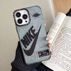 iPhone 14/15 Pro Black Printed, Slim Back Cover, Hard Ultra Protective & Anti Shock iPhone Case