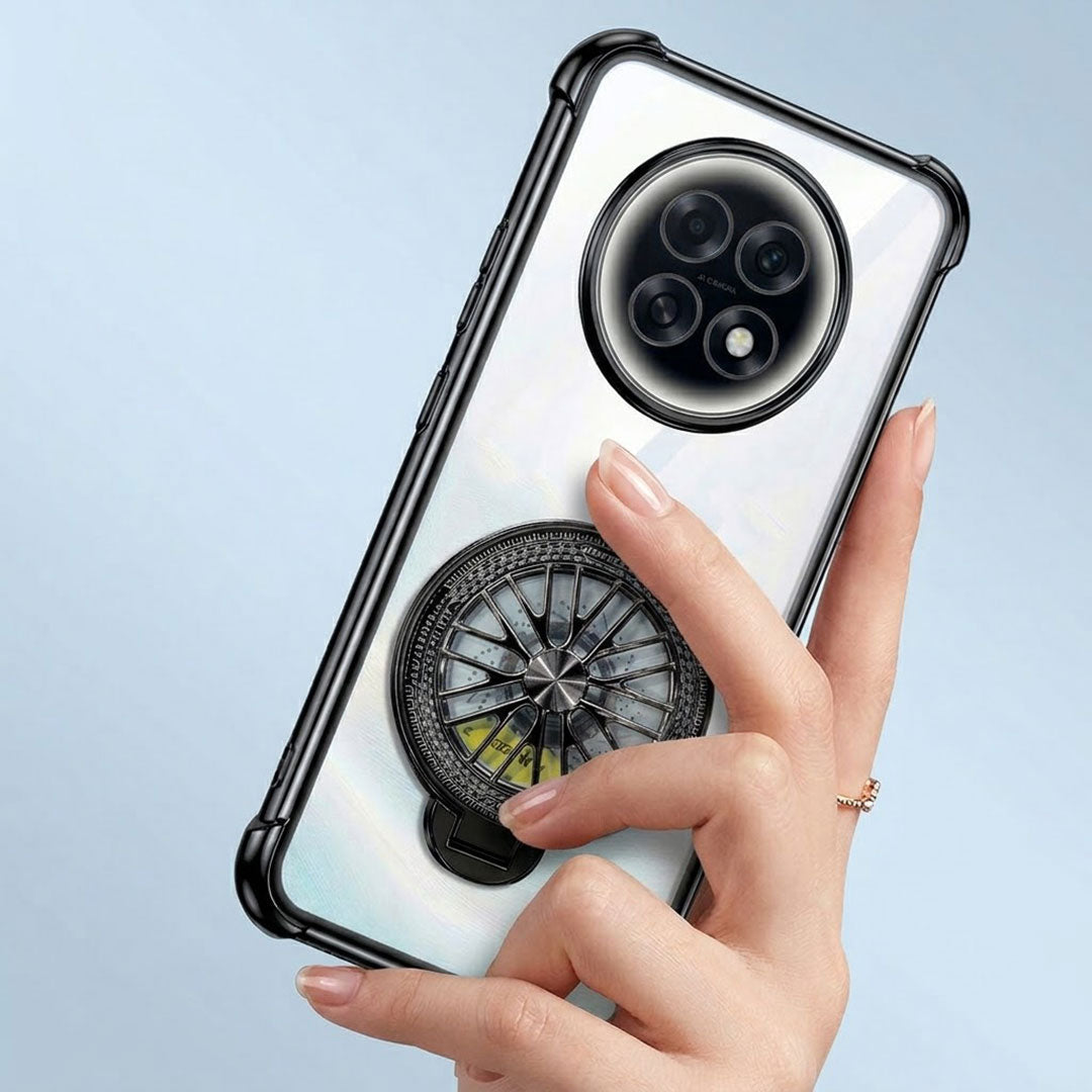 Oppo F31 Pro+ 5G Premium Stress Buster Wheel Rotating Shockproof Airbags Case (Buy 1 Get 1 Free Surprise Cover)