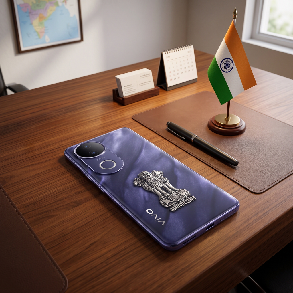 Vivo V50e 5G Compatible Satyamev Jayate 3D Metal Emblem Sticker