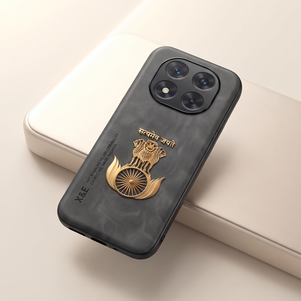 Redmi Note 14 Pro+ 5G Satyamev Jayate Comfortable Leather Phone Case