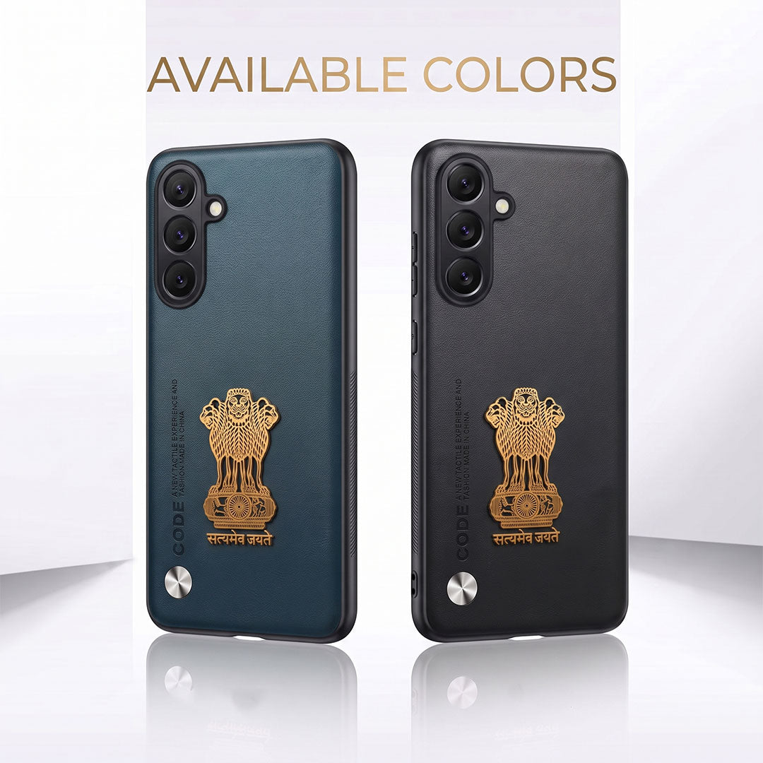 Samsung Galaxy A35 5G Satyamev Jayate Vegan Leather Back Case