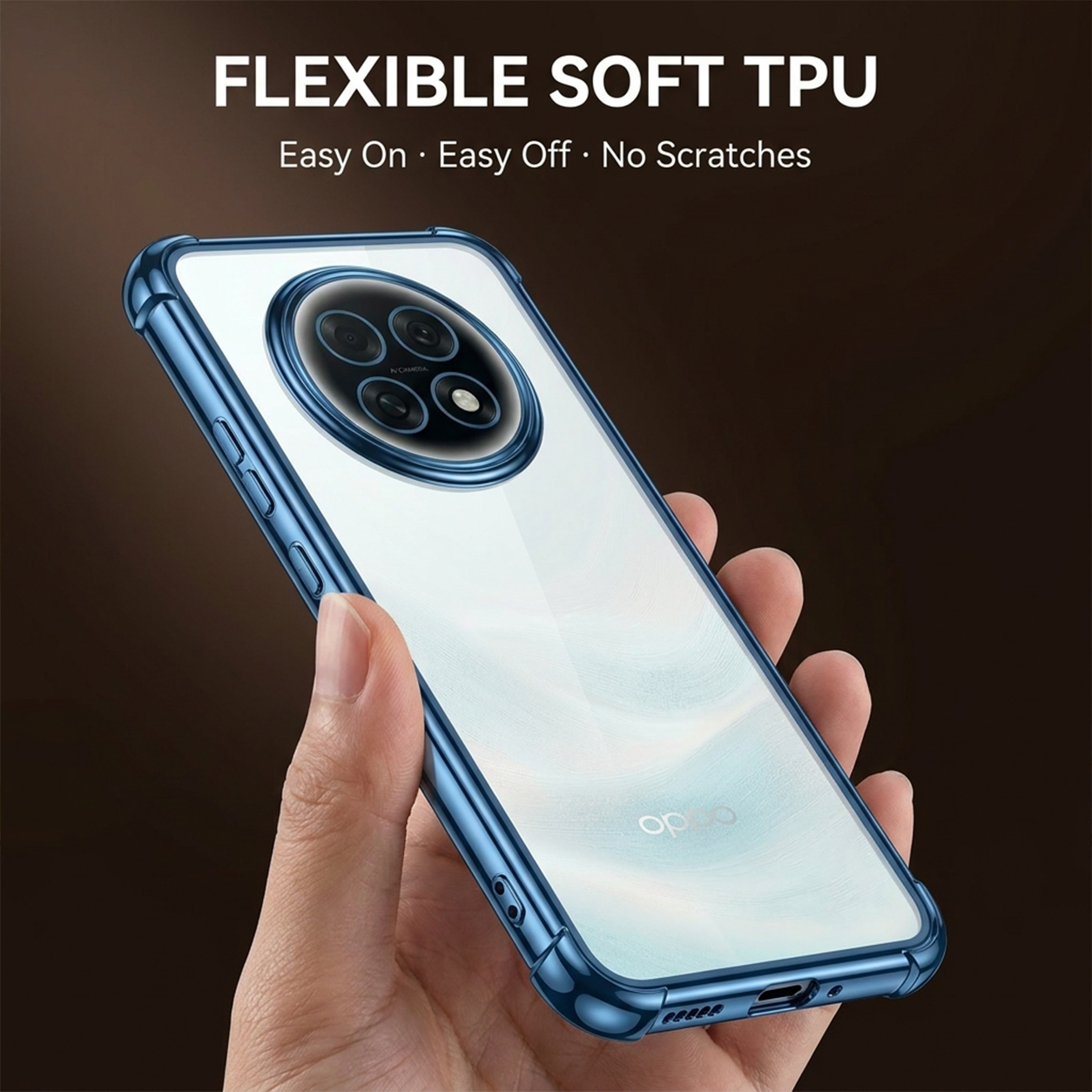 Oppo F31 Pro+ 5G Anti-Yellow Electroplating Transparent Airbags Case