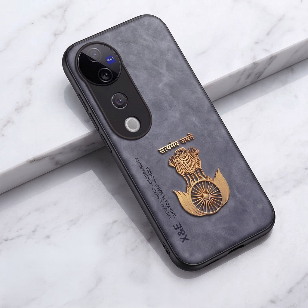 Vivo V40 Pro 5G Satyamev Jayate Comfortable Leather Phone Case