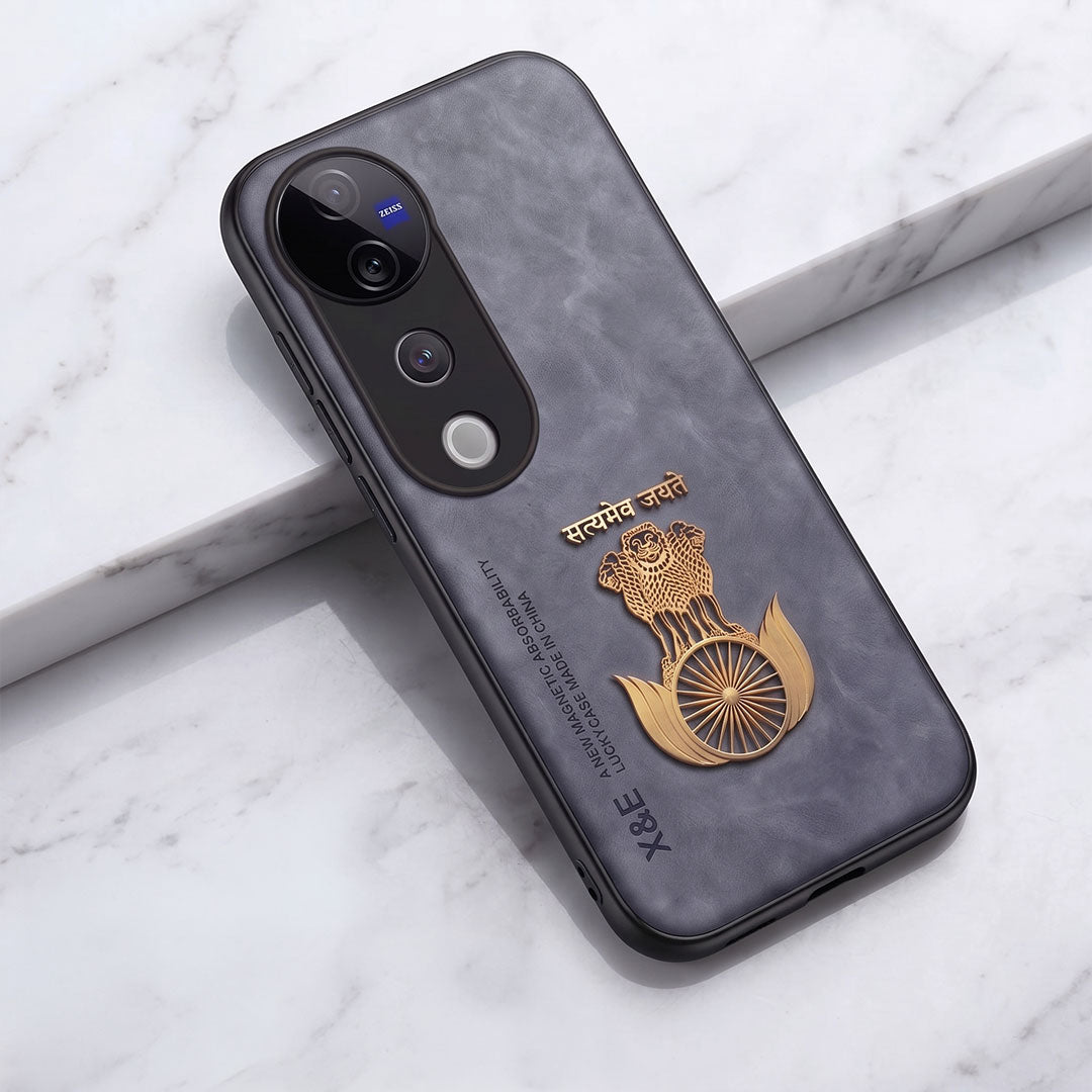 Vivo V40 Pro 5G Satyamev Jayate Comfortable Leather Phone Case