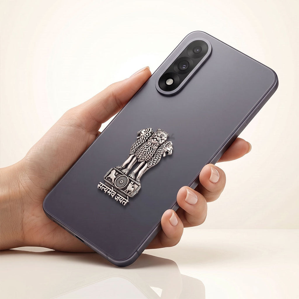 OnePlus Nord 5 5G Compatible Satyamev Jayate 3D Metal Emblem Sticker