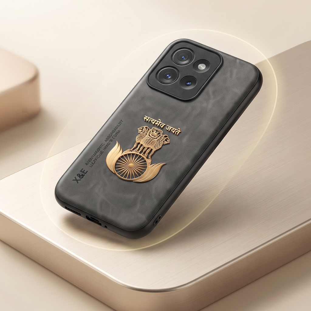 Motorola Edge 50 5G Satyamev Jayate Comfortable Leather Phone Case