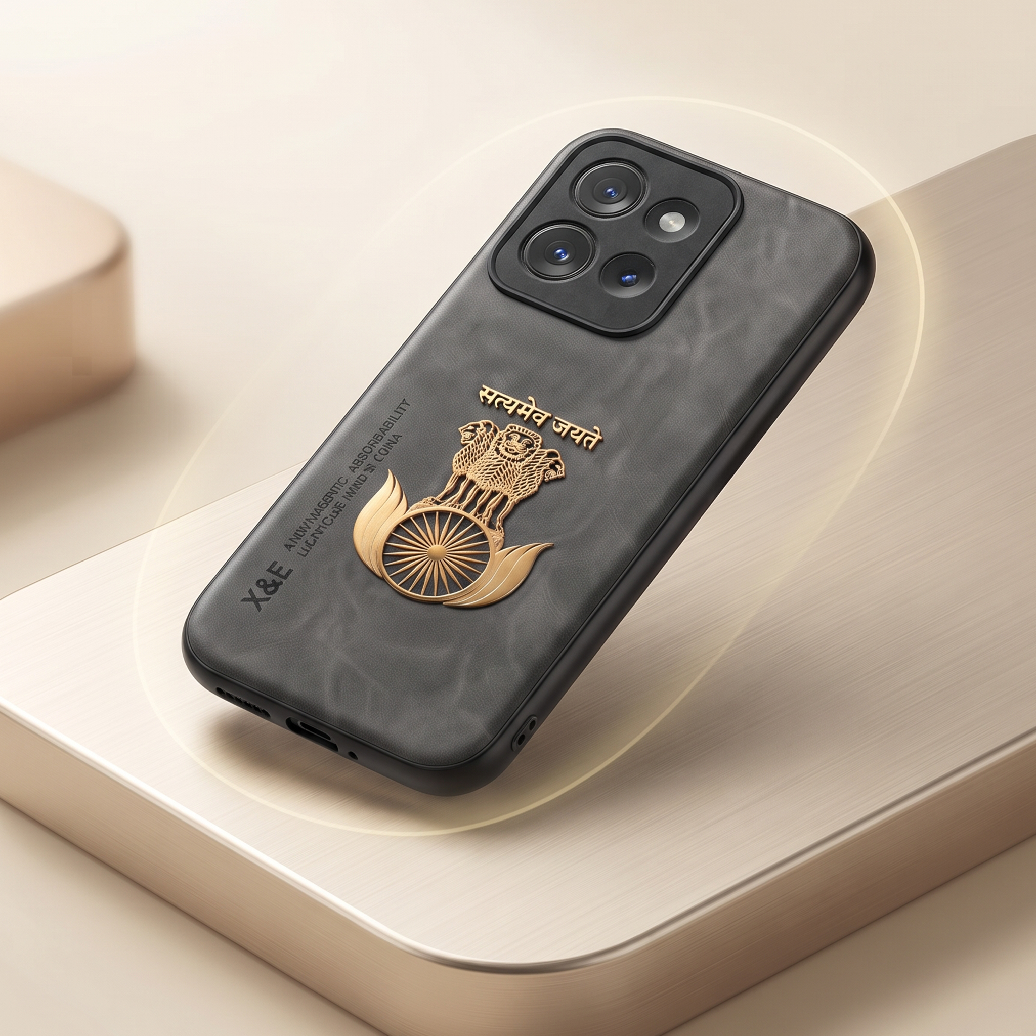 Motorola Edge 50 5G Satyamev Jayate Comfortable Leather Phone Case