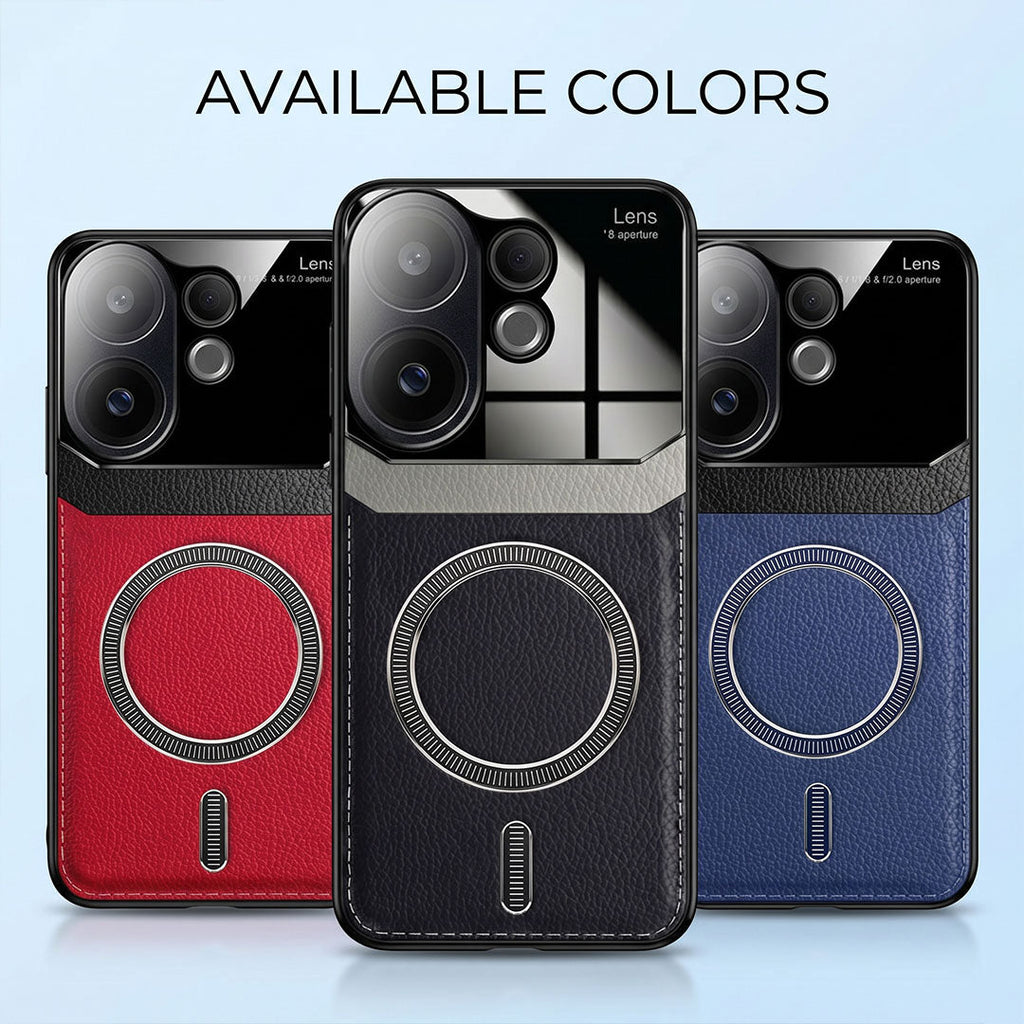 Vivo V60 5G Premium Magsafe Magnetic Leather Lens Protective Case